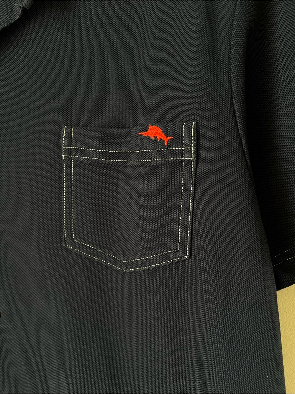 Tommy Bahama Supima Cotton Island Zone Navy Blue Short Sleeve Camp Shirt XL - Picture 3 of 13
